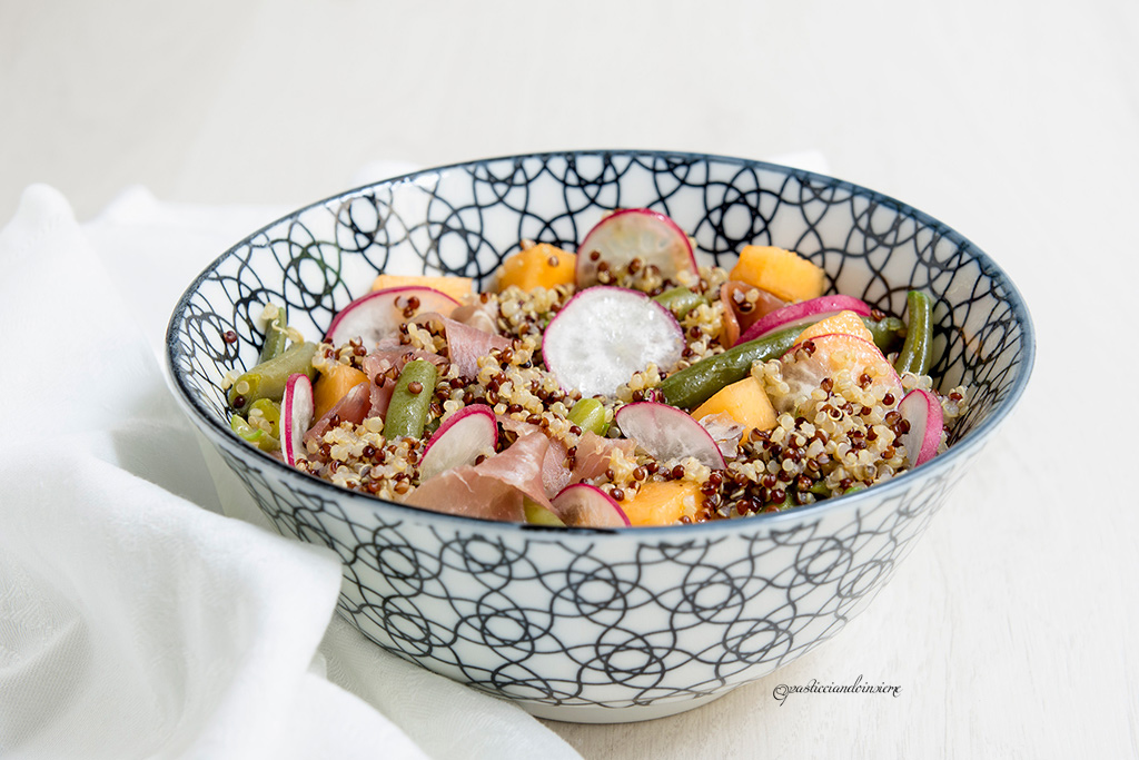 insalata-quinoa-fagiolini-melone