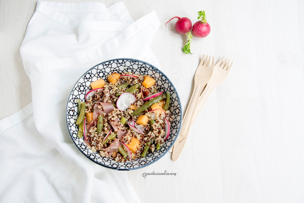 insalata-quinoa-fagiolini-melone